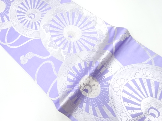 JAPANESE KIMONO / ANTIQUE FUKURO OBI / SILK / REVERSIBLE / WOVEN GENJIGURUMA